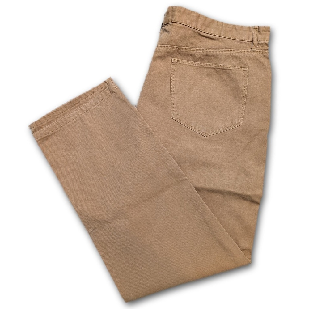 Johnston & Murphy Mens 38x30 Pants Tan Slim Fit Twill 100% Cotton Chinos 74-3541